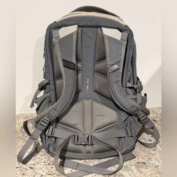 The North Face Women's Surge Laptop Backpack Light Gray Teal - Picture 5 of 10